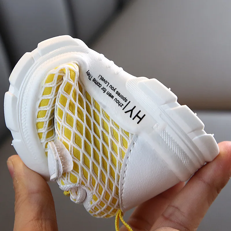 

2019 Autumn New Children's Net Red Pineapple Shoes Girls Mesh Sneakers Boys Hook and Loop Casual Shoes Baby