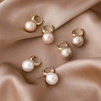 missnice 2021 korean new temperament metal champagne pearl earrings fashion simple versatile earrings female jewelry