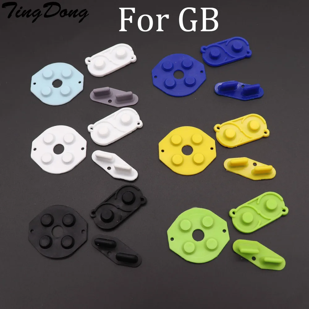 

TingDong 1set Rubber Conductive Buttons For GB A-B D-pad Silicone Start Select Keypad For Nintendo Game Boy