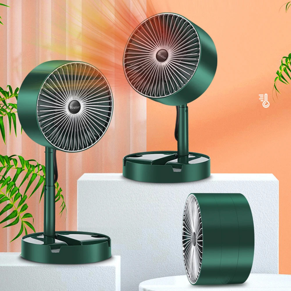 

Folding Telescopic Winter Warm Fan USB Rechargeable Floor For Student Dormitory Outdoor Camping Home Office Small Desktop Fan