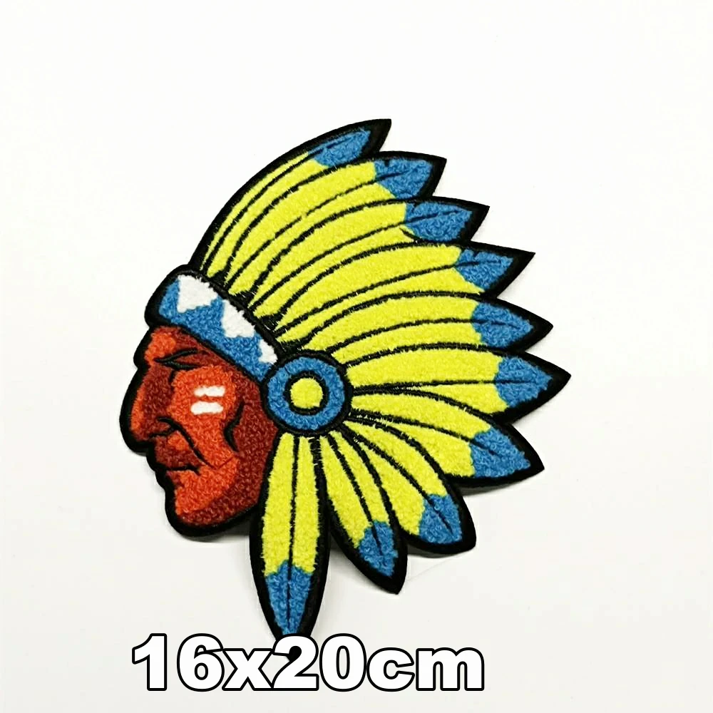 

Apparel large embroidery big Indian patch for clothing AM-2656
