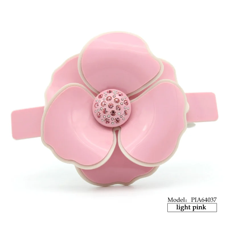 light pink Заколка для волос-цветок камелии аксессуар для волос-ацетат целлюлозы заколка для волос-шпилька для женщин-украшение для волос-Тиара - Окраска металла: light pink