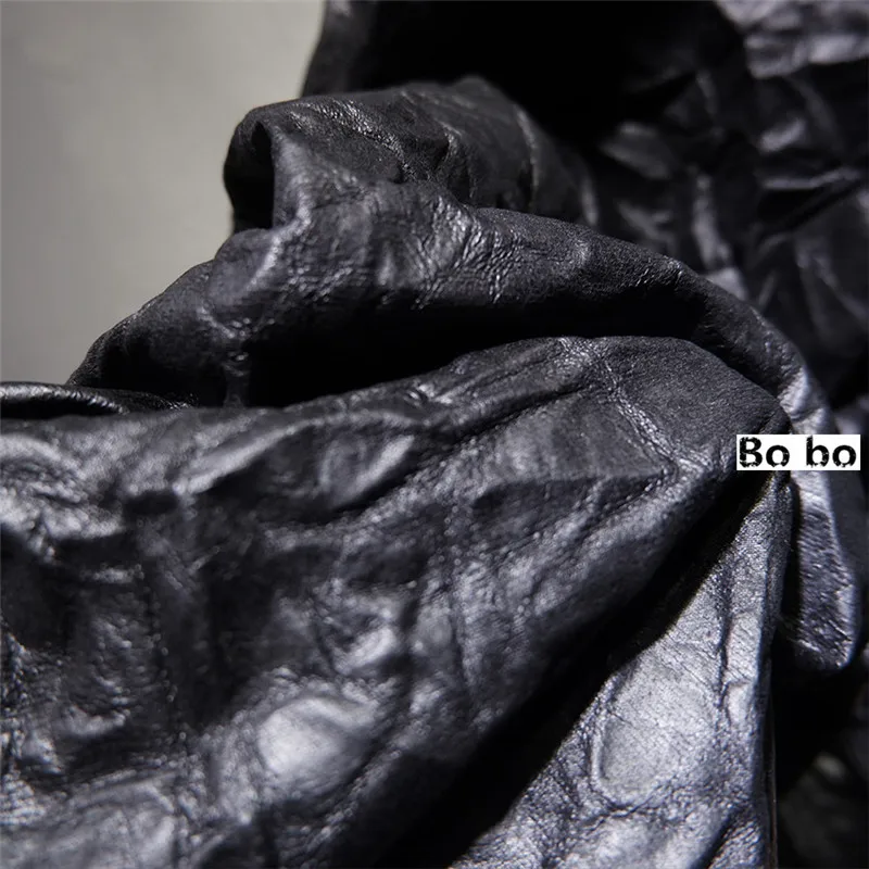 

PU creased frosted designer fabric