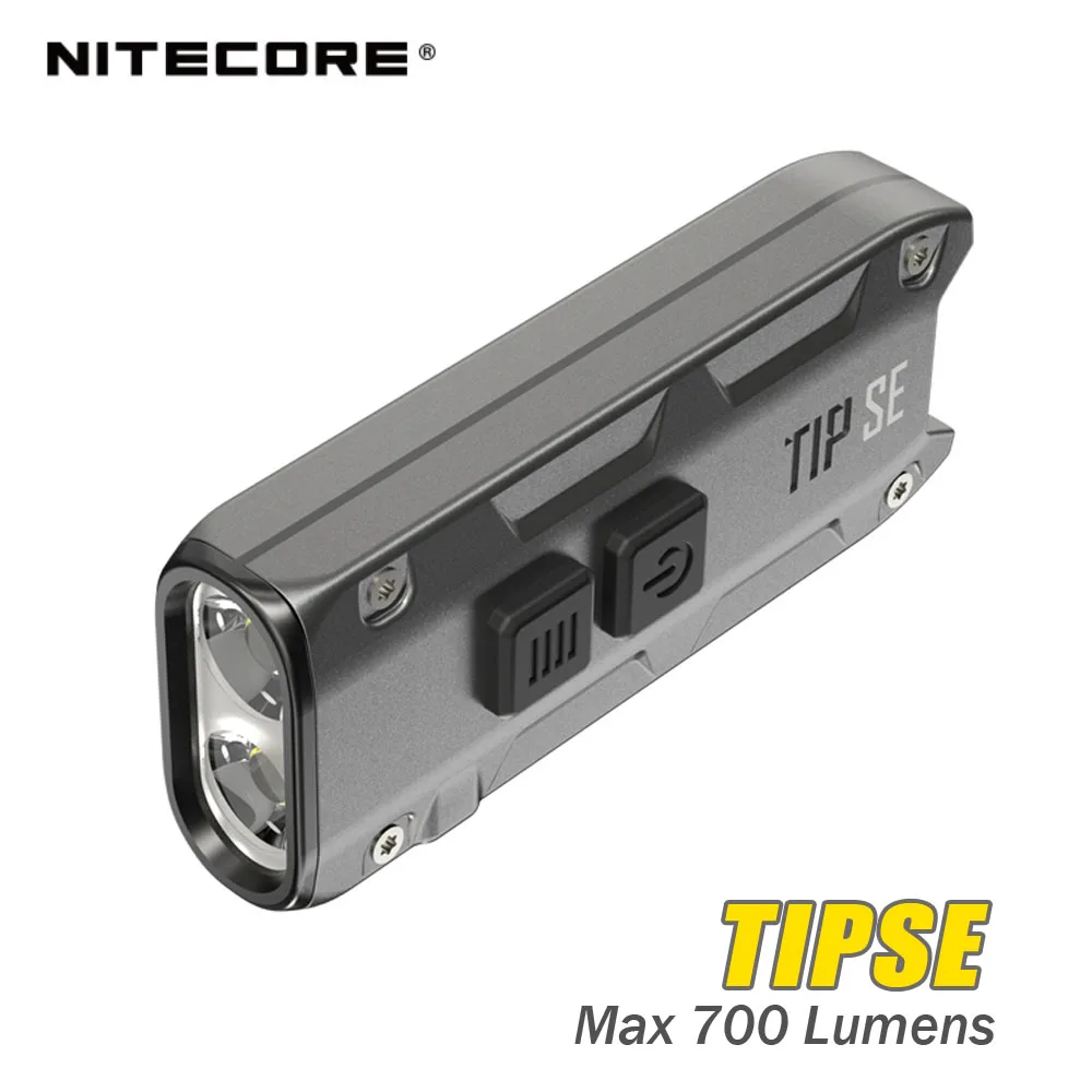NITECORE 700LMs TIPSE мини металлический ключ кнопка светильник + зажим для Открытый