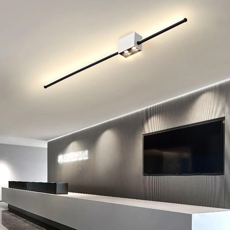 

LED Modern Ceiling Light Black Simple LED Lamp For Corridor Indoor Living Room Dining Room Office Decoration Lustre Fixture