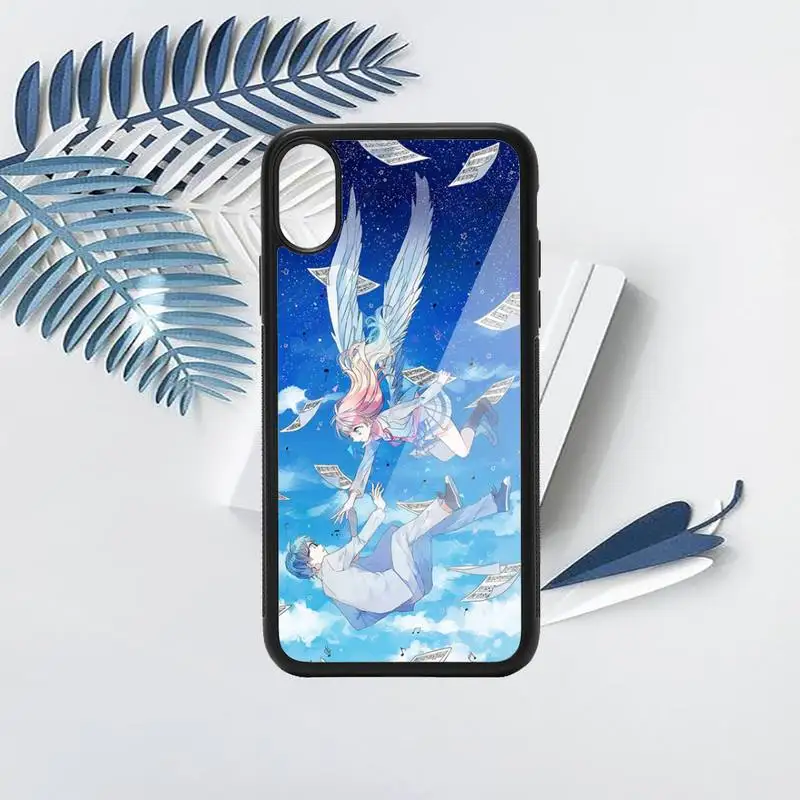 

Your lie in April Japan anime Phone Case PC for iPhone 11 12 pro XS MAX 8 7 6 6S Plus X 5S SE 2020 XR