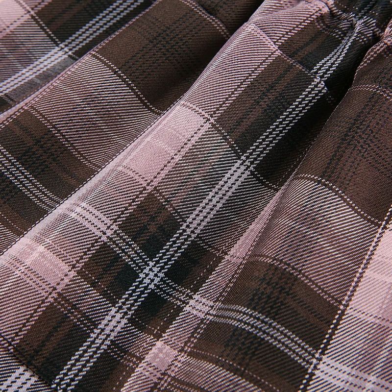 

HIGAREDA Ruffles Checkered Y2K 90s Mini Skirts Womens Preppy Style Plaid High Waist Pleated Shirt Ladies Summer Korean Fashion