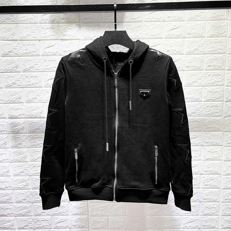 

Мужская хлопковая толстовка с вышивкой «пять звезд»