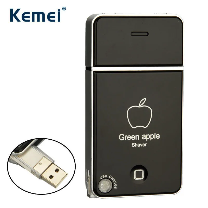 Kemei мини аккумуляторная электробритва USB зарядка портативный триммер для бороды