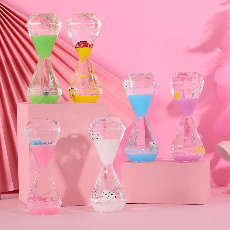 

Creative New Milk Color Pudding Color Diamond Oil Drop Hourglass Timer Ornament Holiday Gift Home Ornament Christmas Decor