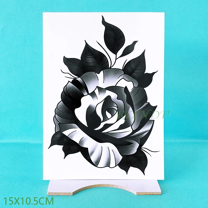 

Waterproof Temporary Tattoo Sticker Rose Flower Fake Tatto Flash Tatoo hand foot shoulder arm tatouage for Girl Men Women femme