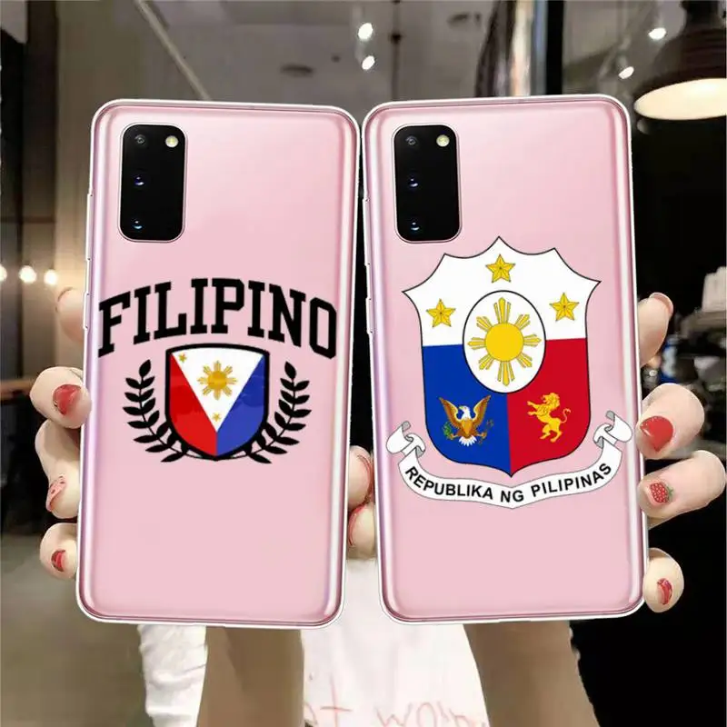 

Philippine flag design pattern Phone Case Transparent For Samsung Galaxy S Note 8 9 11 20 10 Pro E LITE P Plus A81