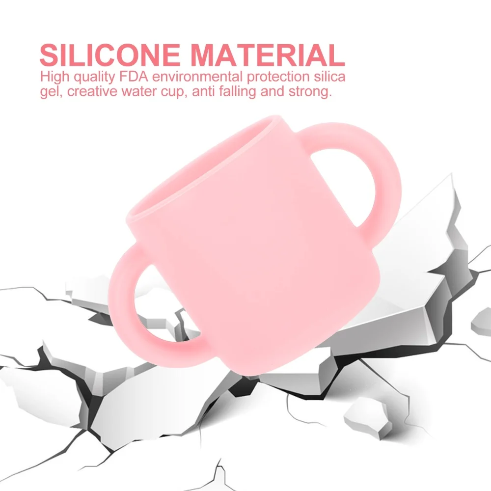 

Child Silicone Binaural Water Cup Baby Bottle Cup Baby Training Water Cup