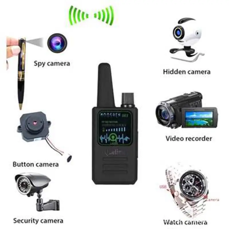 

Anti-Spy RF Signal Detector Detection Camera GSM Audio Bug Finder GPS Signal Lens RF Tracker Detect Anti Candid Camera Detector