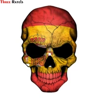 three ratels fc190 skull flag spanish pvc cool stickers for kids children luggage notebook laptop sticker bomb car styling