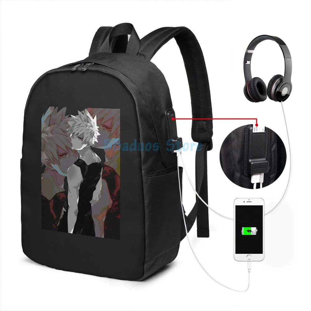 Забавный графический принт Bakugou - Im just Get Start рюкзак с USB-зарядкой мужские школьные