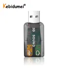 Внешняя звуковая карта Usb, 5.1CH, USB-разъем 3,5 мм, аудиоадаптер для наушников, микрофон, звуковая карта для Mac, Win, Android, Linux