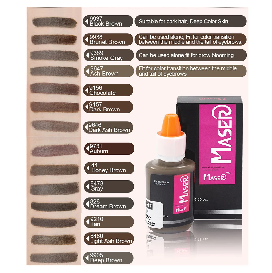 10 мл профессиональные чернила для татуажа бровей натуральные растительные