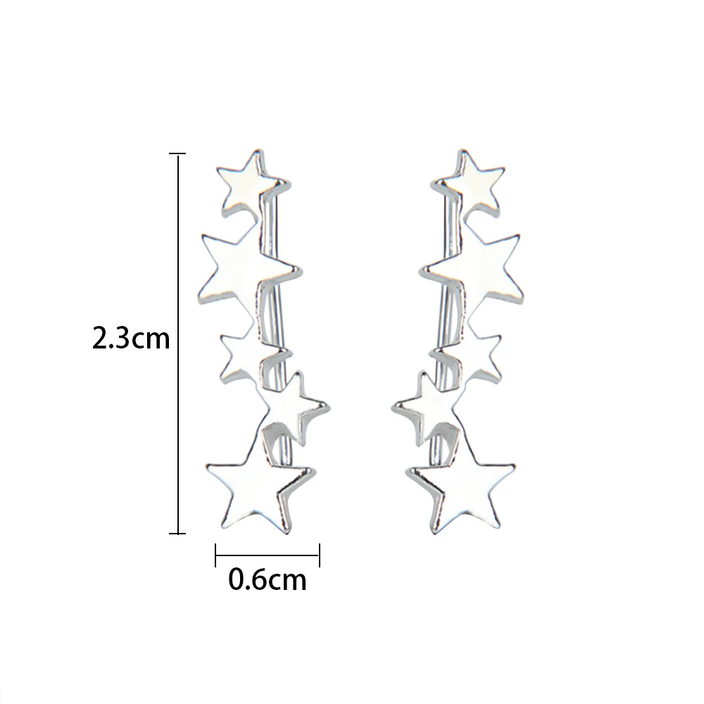 Лидер продаж новые серьги гвоздики каффы для подъема ушей гусеничные модные