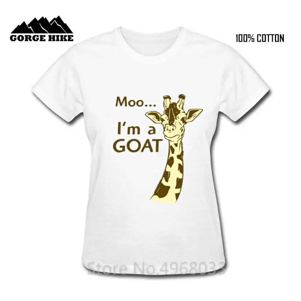 Юбилейная распродажа Забавный МОО... I'm Goat/Милая футболка с жирафом для малышей
