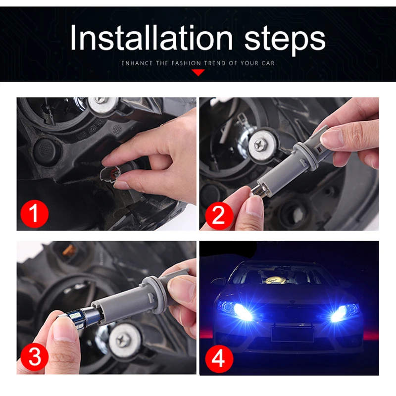 Для Peugeot 308 408 206 406 508 307 3008 4007 5008 2 шт. W5W T10 светодиодный лампы Стоянкы Автомобилей