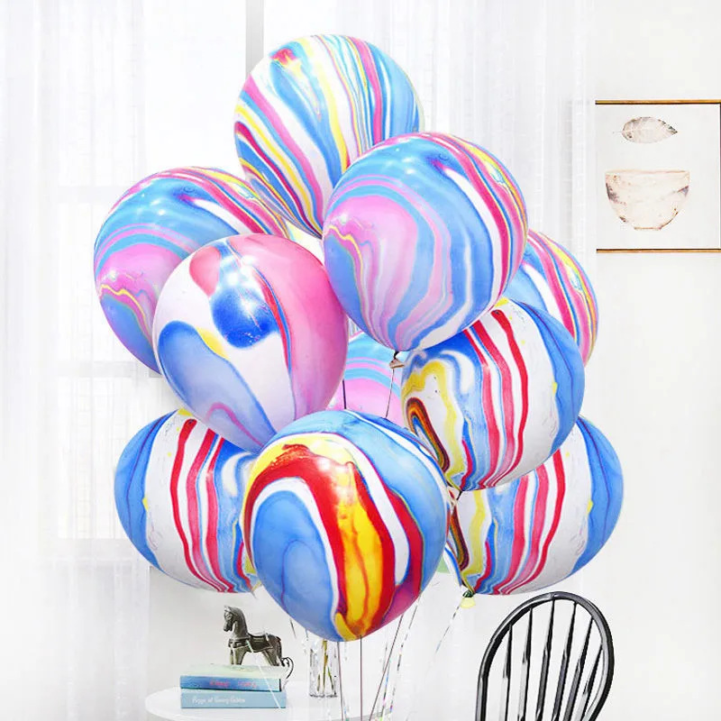 

5/10 pcs 10inch Painting Marble Agate Balloons Colorful Cloud Latex Balloon Wedding Xmas Decoration Birthday Party Ballon Globos