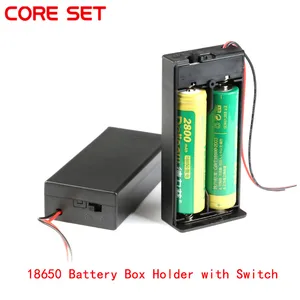 Чехол для хранения с разъемом для аккумулятора 3,7 В, 2*18650, с переключателем вкл.выкл., с кабелем 12510 шт.