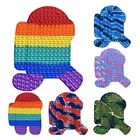 Новинка 2021, игрушки-антистресс большого размера pop its Grand Giant Rainbow, игрушки-антистресс