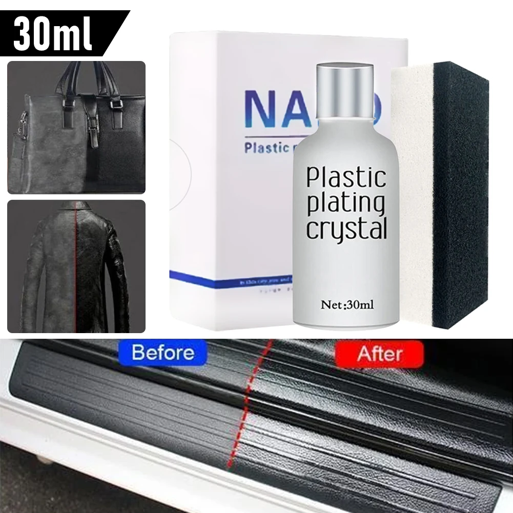 

30ml Car Plastic Plating Agent Auto Renovative Agent Renewing Polishing Plastic Protection Repair Car Beauty Maintenance Liquid