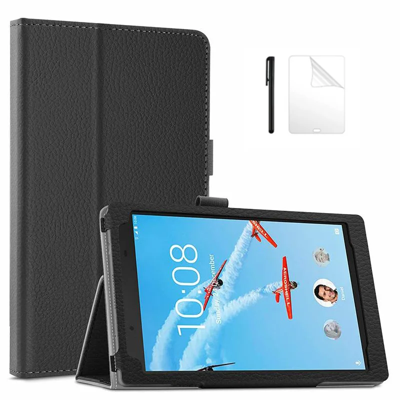 Чехол книжка из искусственной кожи с зернистой фактурой для Lenovo Tab 4 8 Plus 2017 чехол