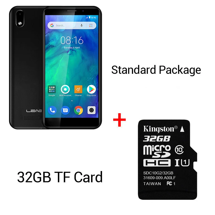 Black N 32GB Card LEAGOO Z10 Android O Go 18:9 5," 1 ГБ ОЗУ 8 Гб ПЗУ смартфон 2000 мАч 960*480 MT6580M четырехъядерный мобильный телефон - Цвет: Black N 32GB Card
