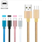 Micro USB нейлоновый кабель для быстрой зарядки OPPO R7 R9 R11 R15 R17 A3 A3S A5 A7 A9 Samsung S4 S5 S6 S7 кабель для синхронизации данных и зарядки