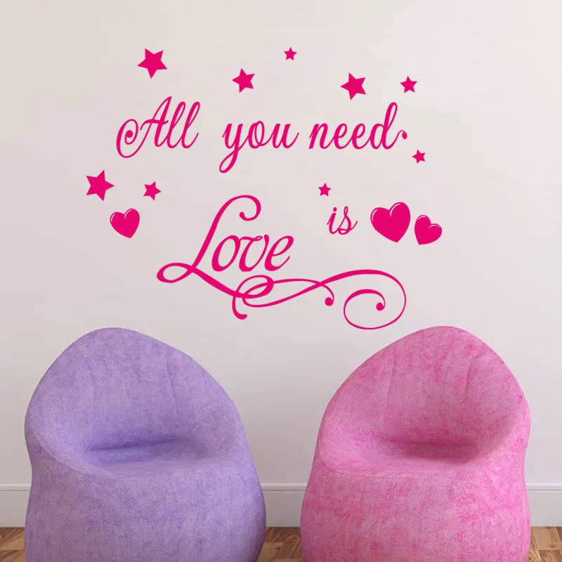 Милые все что вам нужно это любовь настенные наклейки для украшения комнаты