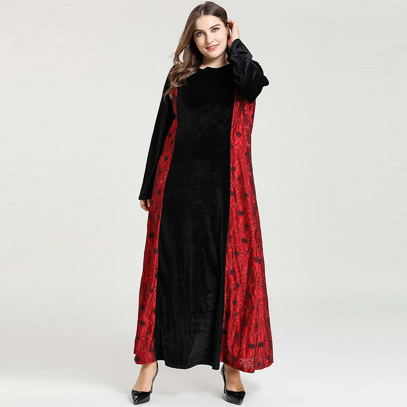 Мусульманское платье арабское исламское с длинными рукавами Среднего Востока