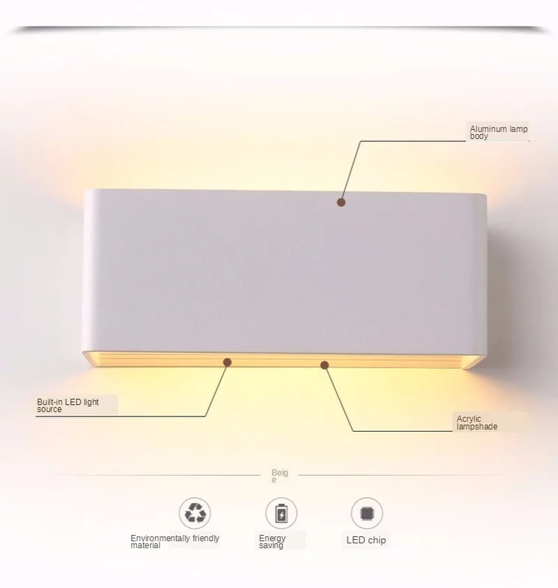 Бра Настенные светильники Гостиная Спальня лампа 5 Вт 10 15 алюминиевый материал |
