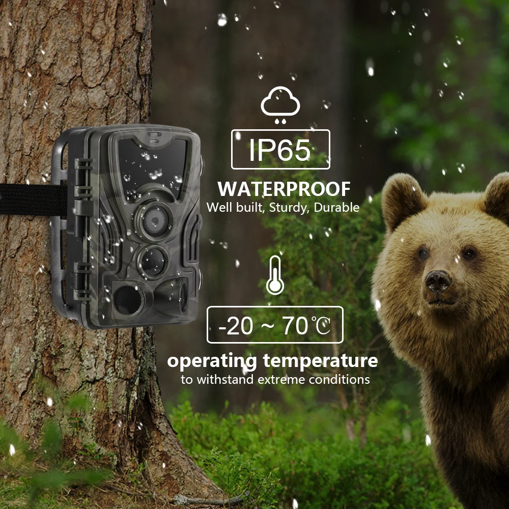 

16MP 1080P Wildlife Trail Camera Hunting Wild Camera Night Vision Scouting Camera PIR Sensor Infrared IP65 Waterproof Photo trap