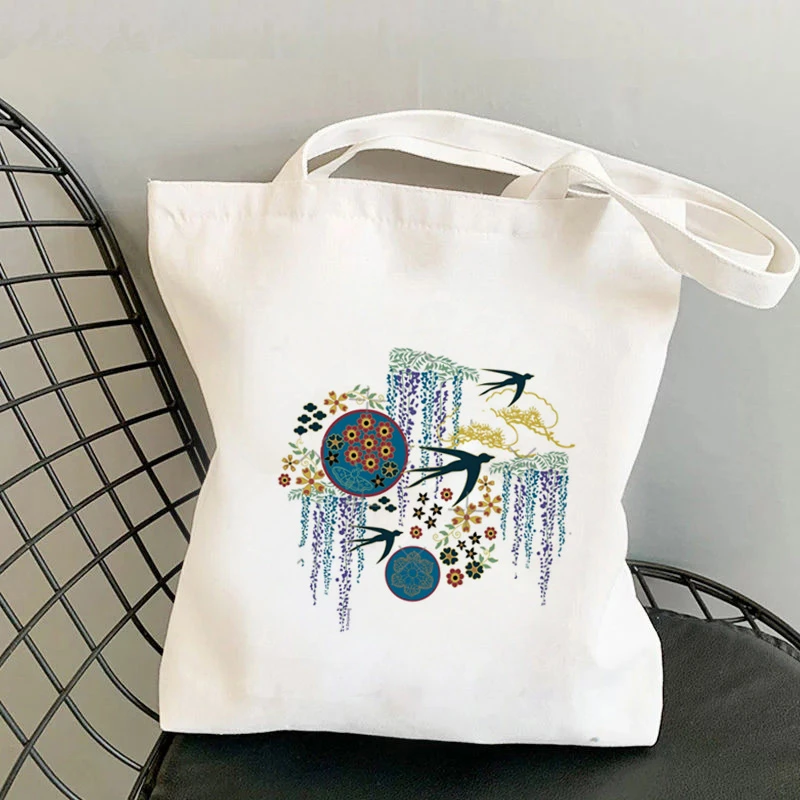 

Interestingly Patterned Casual Shopping Bag New Vintage Handbags For Women Letter Anime Shoulder Canvas Bag Shopper Tote Bags