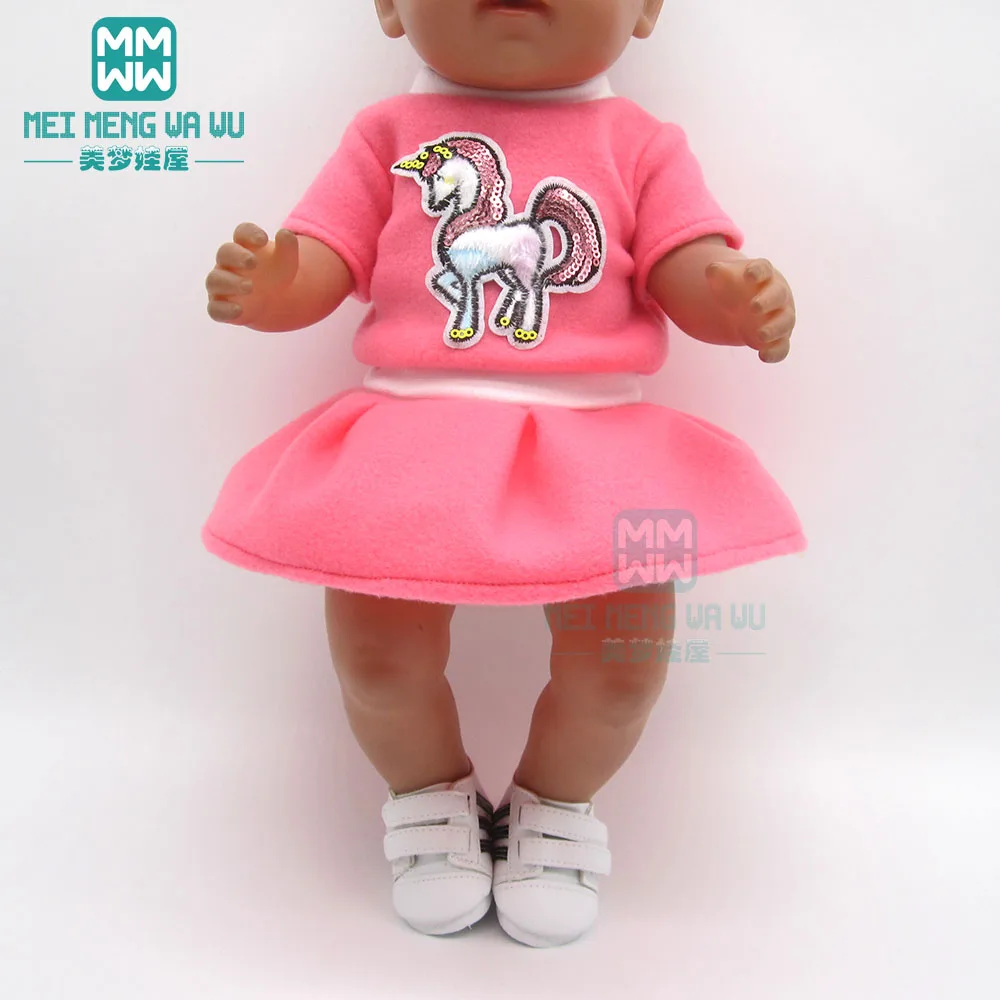

Clothes for doll fit 43cm baby toy new born doll and 45cm American doll sports suit Windbreaker