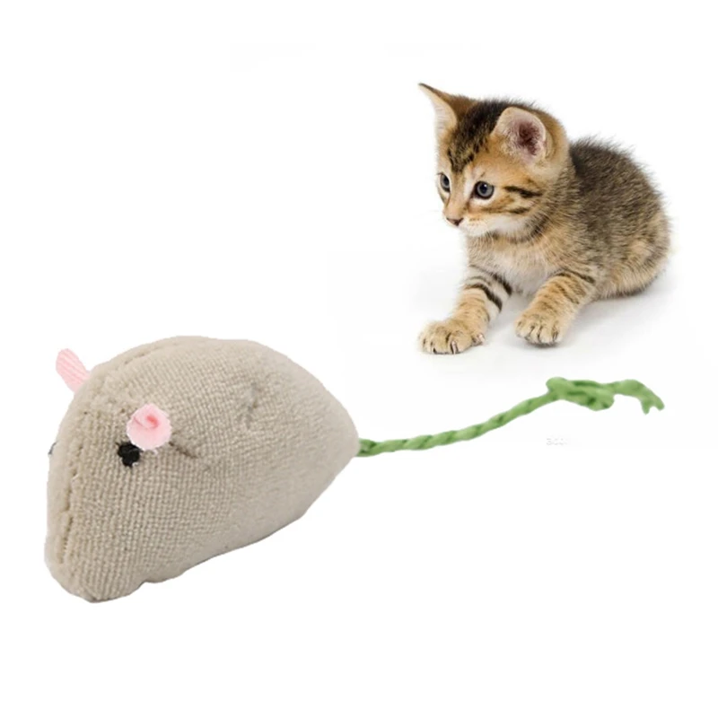 6 шт. в форме мыши игрушки для домашних кошек забавная плюшевая игрушечная Мышка кошки котенка животных