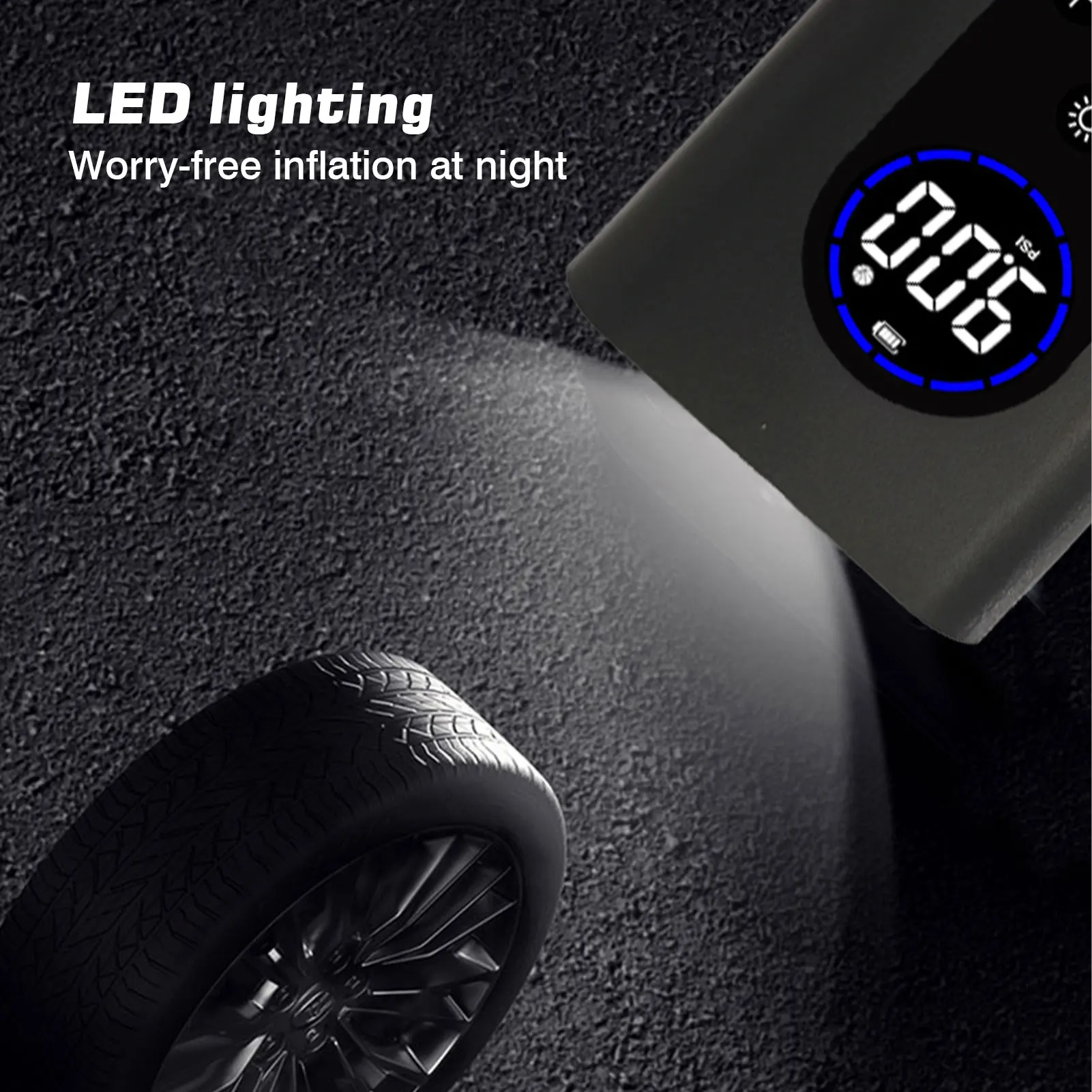 Car Air Pump Cordless Bike Electric Inflator Compressor Rechargeable Tire Bicycle Tyre Inflatable&ampLCD Screen | Автомобили и