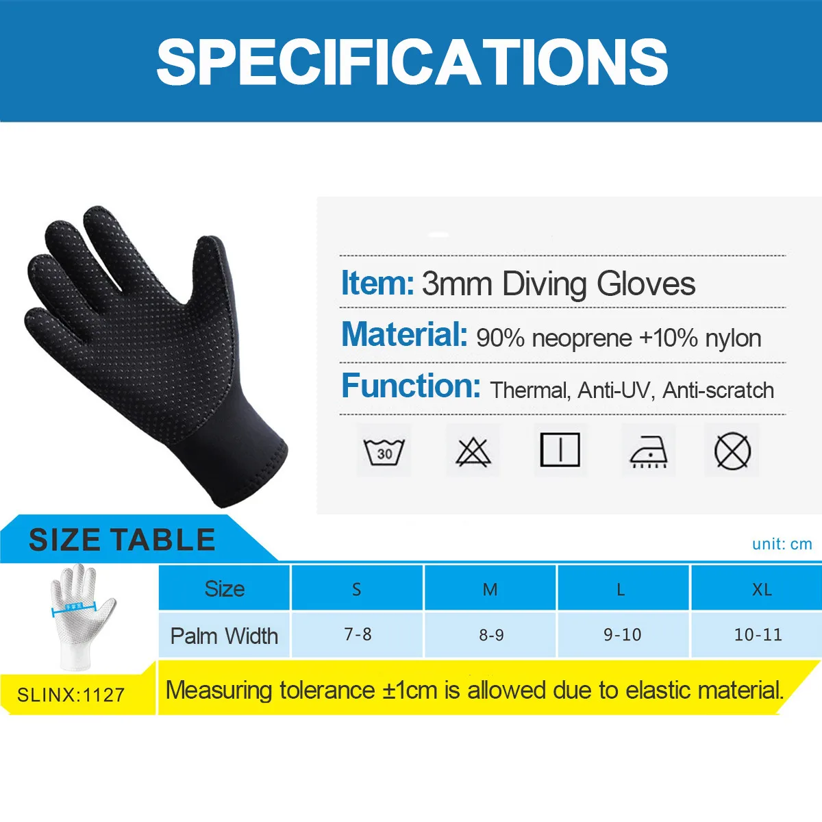 

SLINX Women Men Swimming & Diving Gloves 3mm Neoprene Swimming Diving Gloves Anti-Slip Warm Swimming Snorkel Surf Gloves