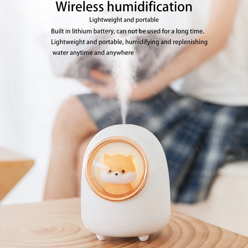 

Cute Hamster Humidifier Squirrel Diffuser DC5V USB Mini Diffuser Home Office Desktop Mini Mist Maker Automatic Power Off