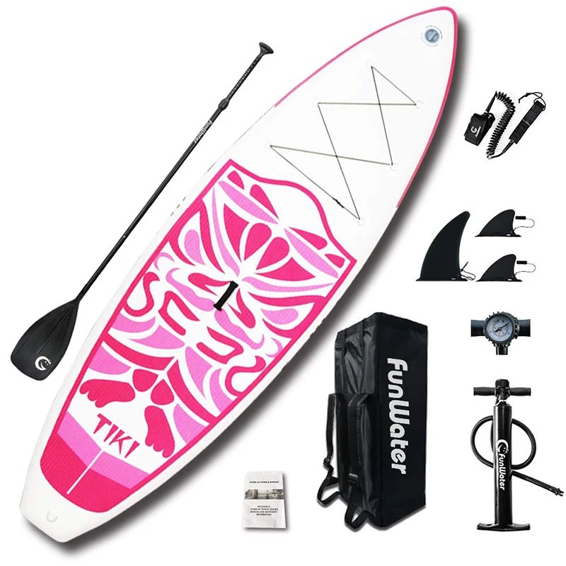 FunWater Inflatable 10'6×33"×6" Ultra-Light(17.6lbs) SUP for All Skill Levels Everything Including accessories