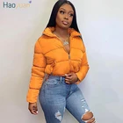 Куртка пуховая женская зимняя, короткая, на молнии, с длинным рукавом