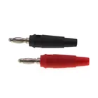 6 шт.3 пары 4 мм фонарь мягкий соединитель Черный Красный корпус двухканальный разъем для наушников боковой Штабелируемый Банановый штекер