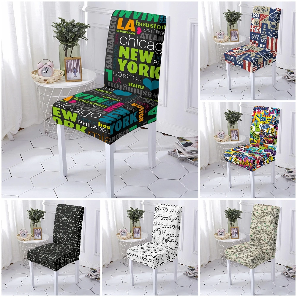 

Elastic Dining Chair Cover Spandex Chair Slipcover Long Back Stretch Removable Seat Cover for Dining Room Home Office Banquet