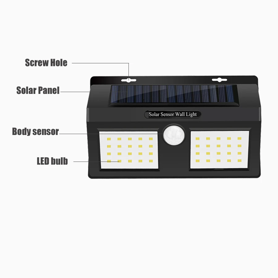 Светодиодный светильник на солнечной батарее наружный настенный graden Ночной