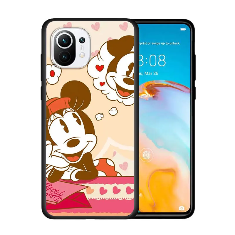 Pink Minnie Cartoon Cute For Xiaomi Mi 12S 12X 12 11 11T 11i 10T 10 Pro Lite Ultra 5G 9T 9SE Black Phone Case