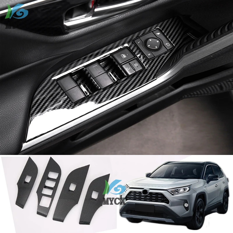 

Only for Left hand drive ! For Toyota RAV4 RAV 4 2019-2020 ABS Accessories Car Interior Door Window Lift Regulator Cover Trim