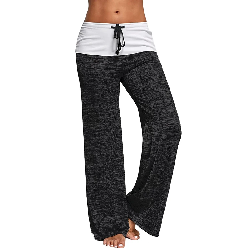 

Women Loose Pants Casual Solid Drawstring Wide Leg Pants Female Plus Size Fashion Long Trousers Sweatpants Pajama